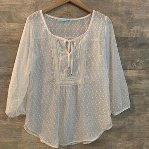 🎄4/25🎄 Maurices White Blouse